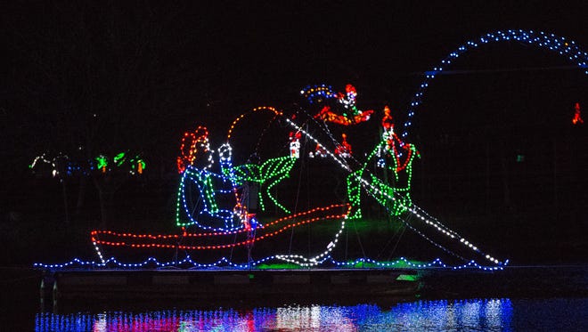 A view of a lighting display during Ocean City's Winterfest of Lights on Thursday, Nov. 16, 2017. 