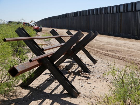 A new border bollard wall will replace existing vehicle barriers along the U.S.-Mexico border near Santa Teresa, New Mexico.