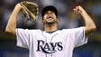 Closer Tampa Bay Rays pitcher David Price reacts after