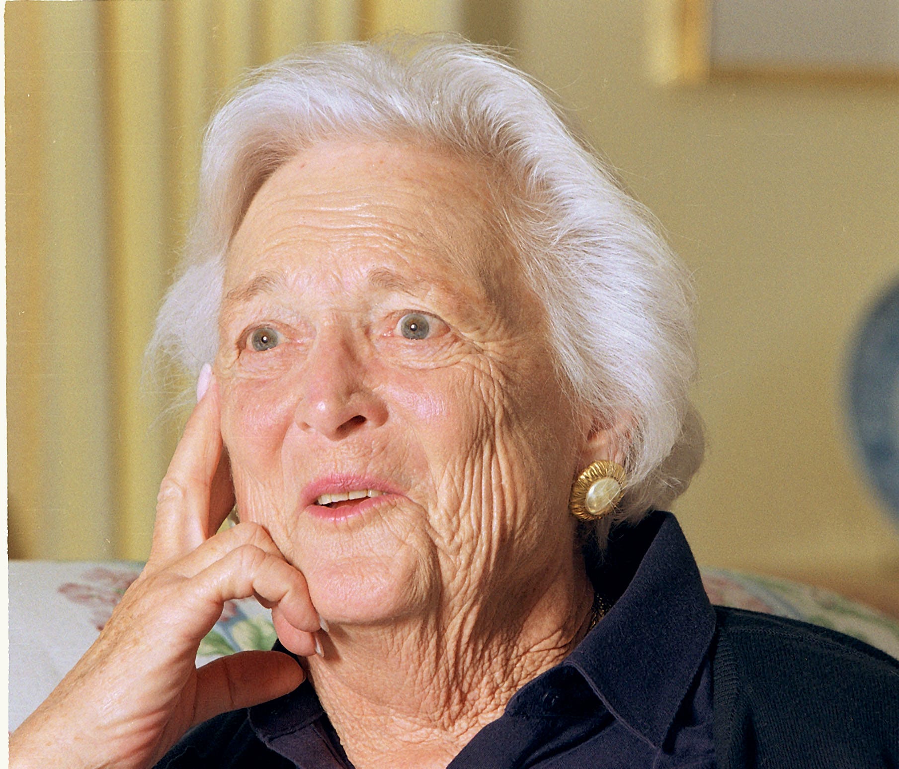 Former First Lady Barbara Bush during an interview at her Houston home on Nov. 29, 1999.