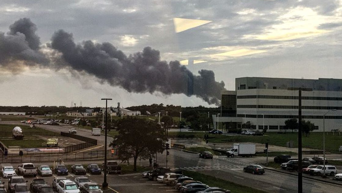 Explosion reported at SpaceX pad