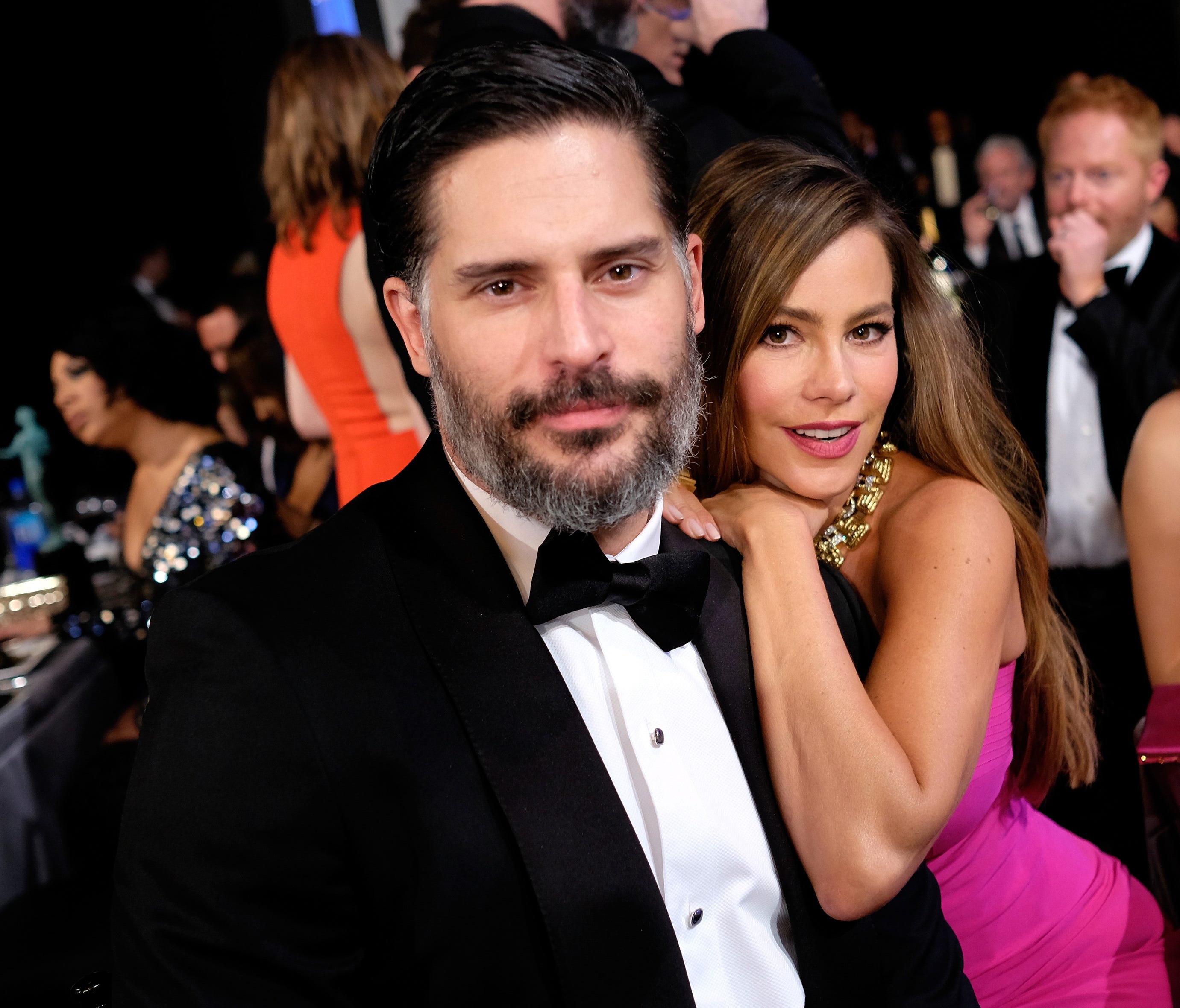 Joe Manganiello and Sofia Vergara at the Screen Actors Guild Awards at The Shrine Auditorium in January 2016 in Los Angeles.