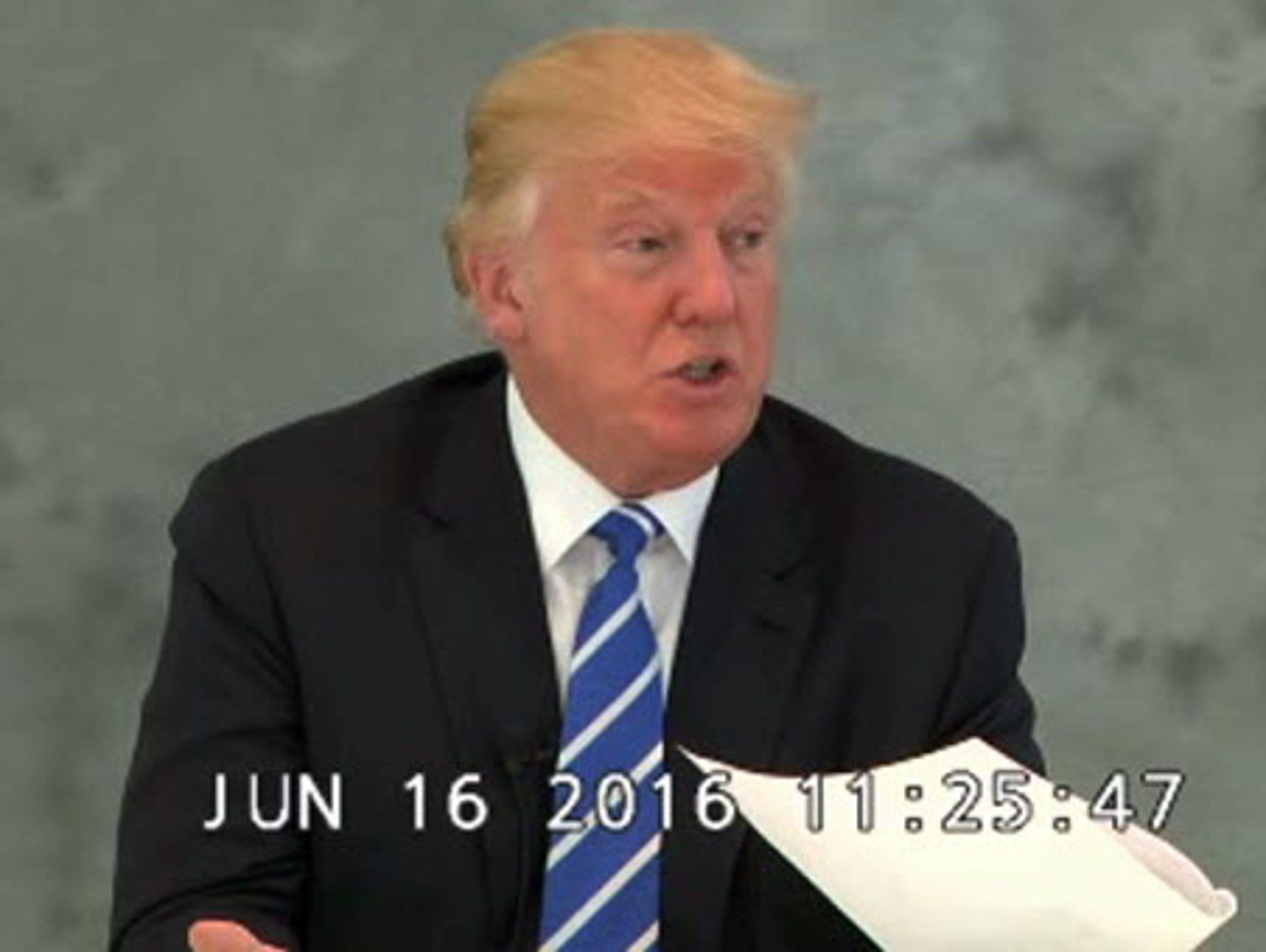 In this image from video provided via CBS News, Donald