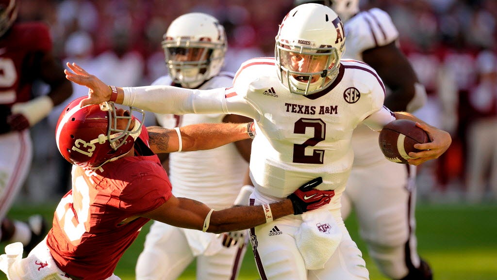 Texas A&M JOHNNY 'FOOTBALL' MANZIEL Glossy 8x10 Photo Heisman Trophy Winner 