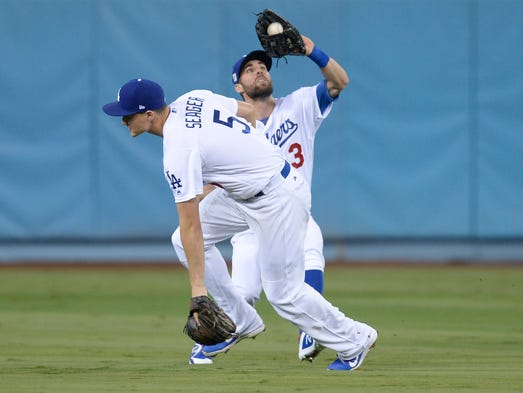 Game 6 at Dodger Stadium: Center fielder Chris Taylor