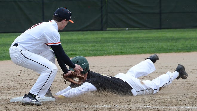 Howell's Caleb Balgaard, shown sliding into third base, is continuing his baseball career at Indiana University.