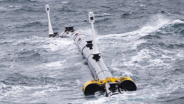 A portion of The Ocean Cleanup Project's passive...