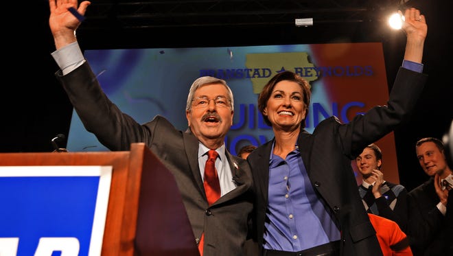 Iowa Gov. Terry Branstad and Lt. Gov. Kim Reynolds say it's OK to use a fake web site against their Democratic opponents in their effort to seek re-election.