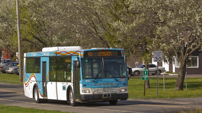 A TCAT bus in Groton.