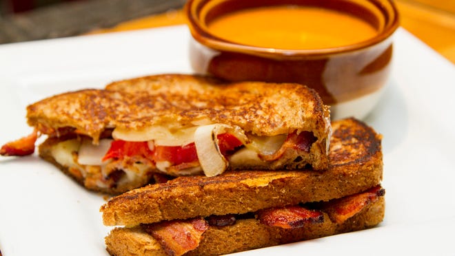 Mindy Reed’s grilled cheese and tomato soup.