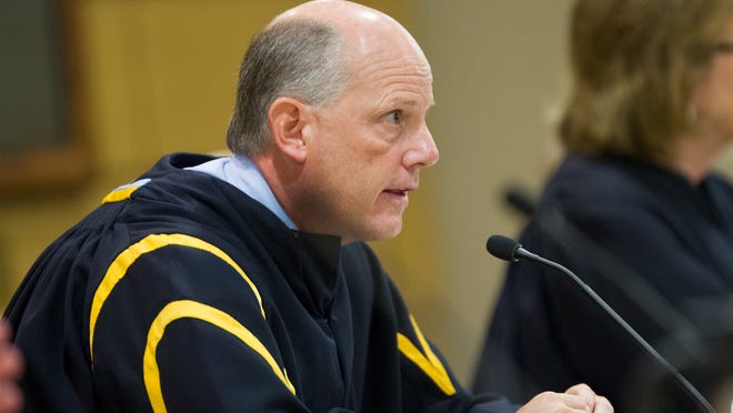 Delaware Supreme Court Chief Justice Leo E. Strine’s new frock comes from England and cost $1,826.
