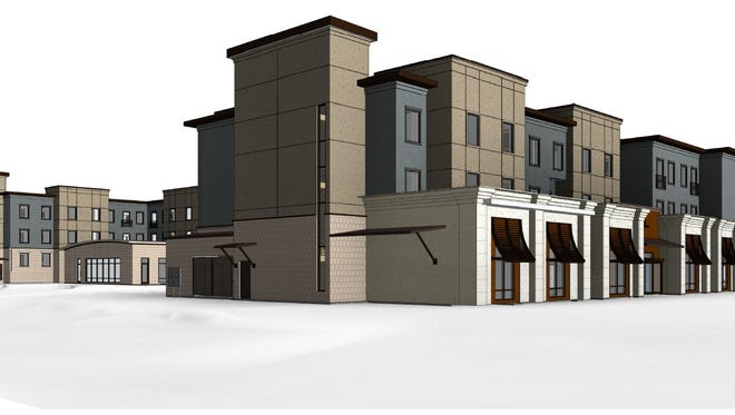 Artist's rendering of the  proposed Staybridge Suites on Lincoln Avenue.