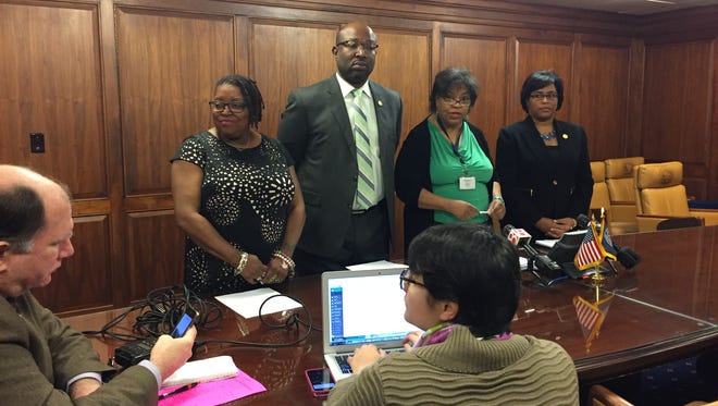 Members of the Indiana Black Legislative Caucus held a news conference Monday morning about their concerns regarding Senate Bill 352, which creates a commission that would select and nominate Marion County judges.