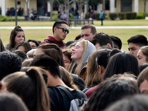 Mission Oak High School students gather at Hawks Landing