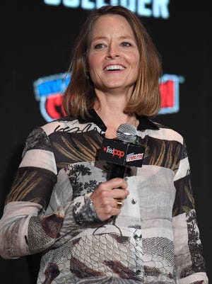Actress/director Jodie Foster discusses Netflix's 'Black Mirror' at New York Comic Con in October.