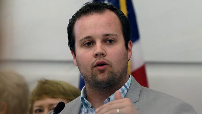 Josh Duggar, executive director of the Family Research Council Action, speaks in favor of legislation Aug. 29, 2014, at the Arkansas state Capitol in Little Rock. He resigned from the Washington, D.C.-based organization May 21, 2015.