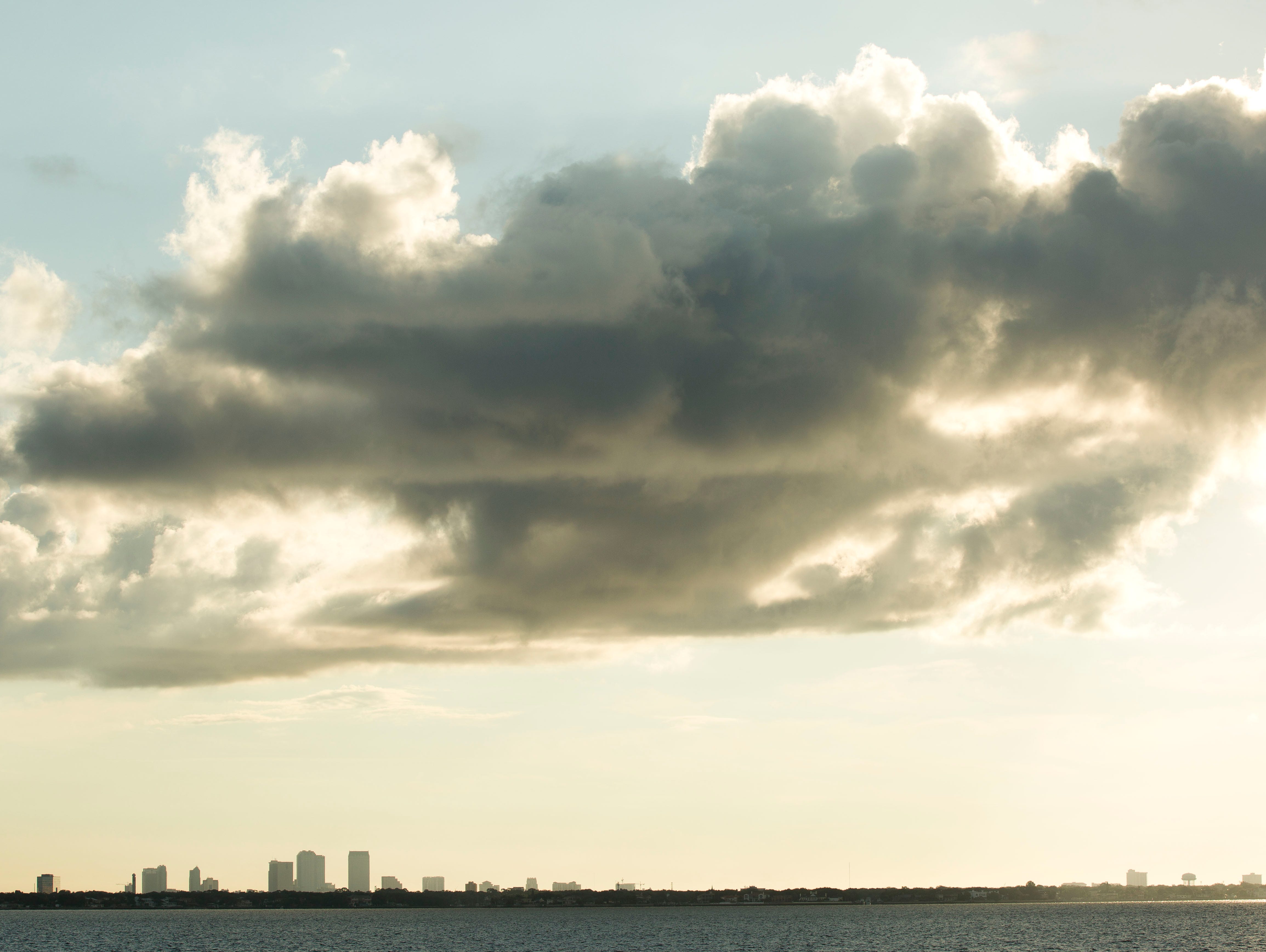 The city skyline of downtown Tampa can be seen in the early morning of Sept. 29, 2016.