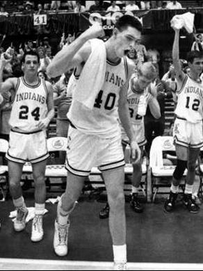 Chris Street, No. 40, led the Indianola Indians during his high school career. A 1990 graduate, Street scored 1,478 points and had 823 rebounds and 182 assists.