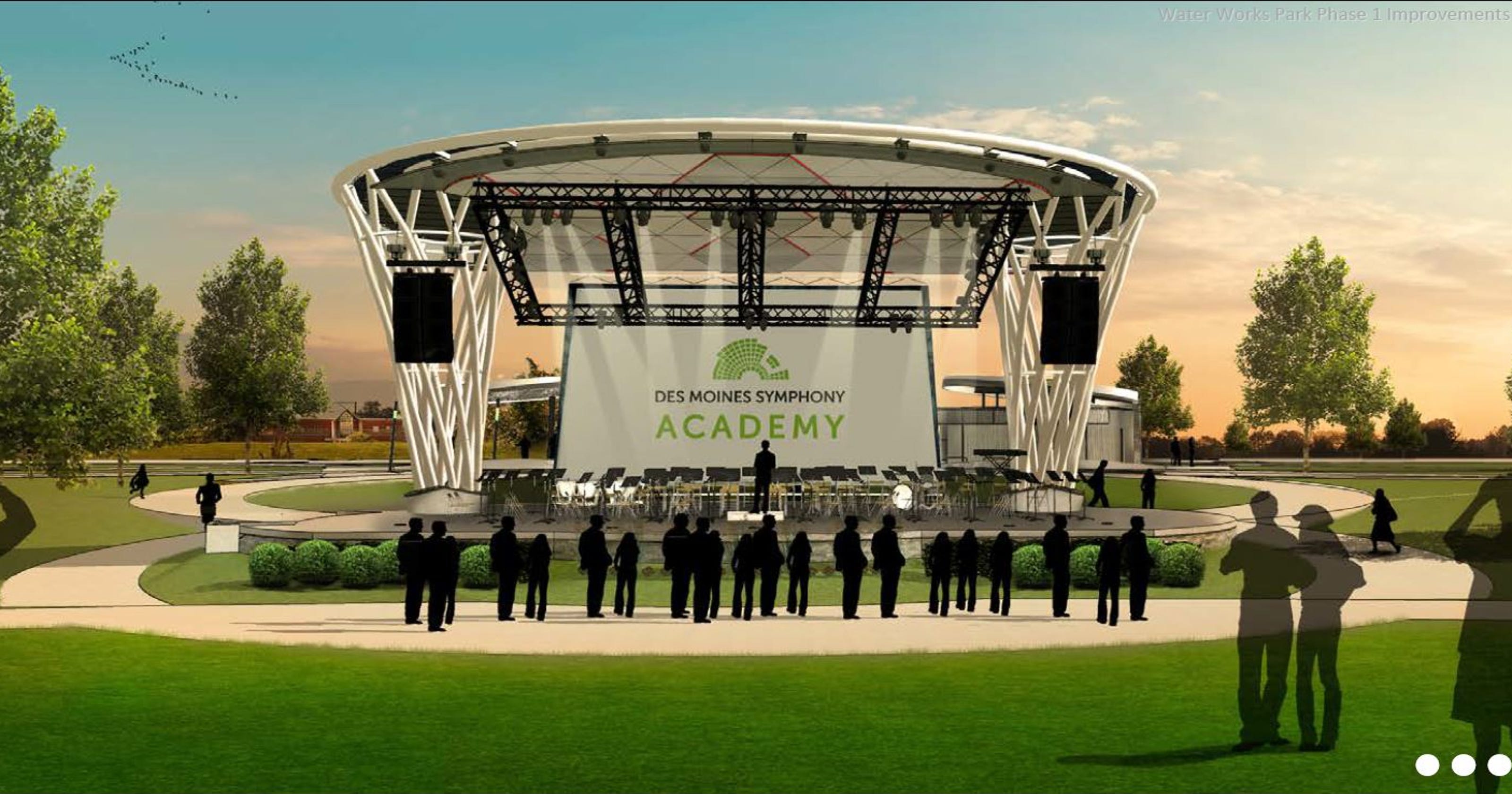 Des Moines Water Works Park's new amphitheater is under ...