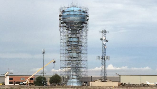 The Falcon Field water tower in Mesa.