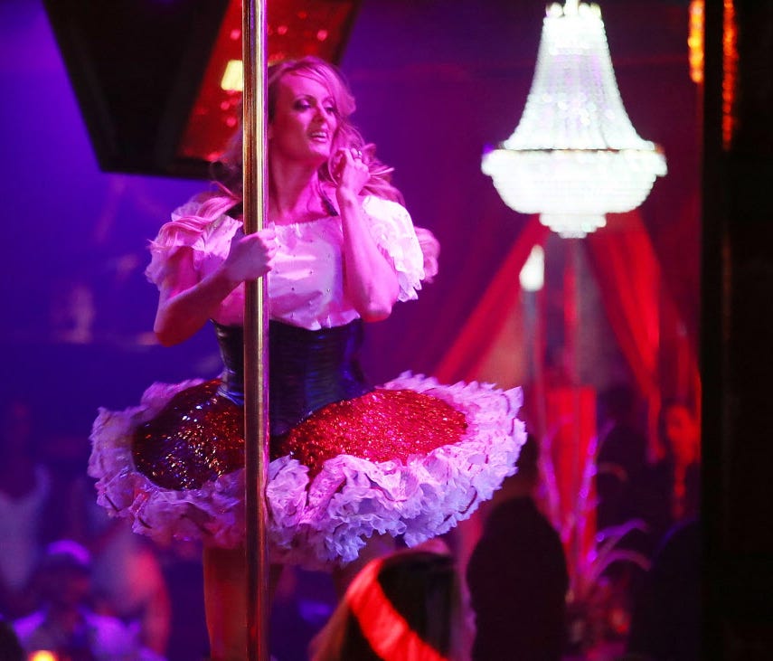 Stormy Daniels performs March 9, 2018, in Pompano Beach, Fla.