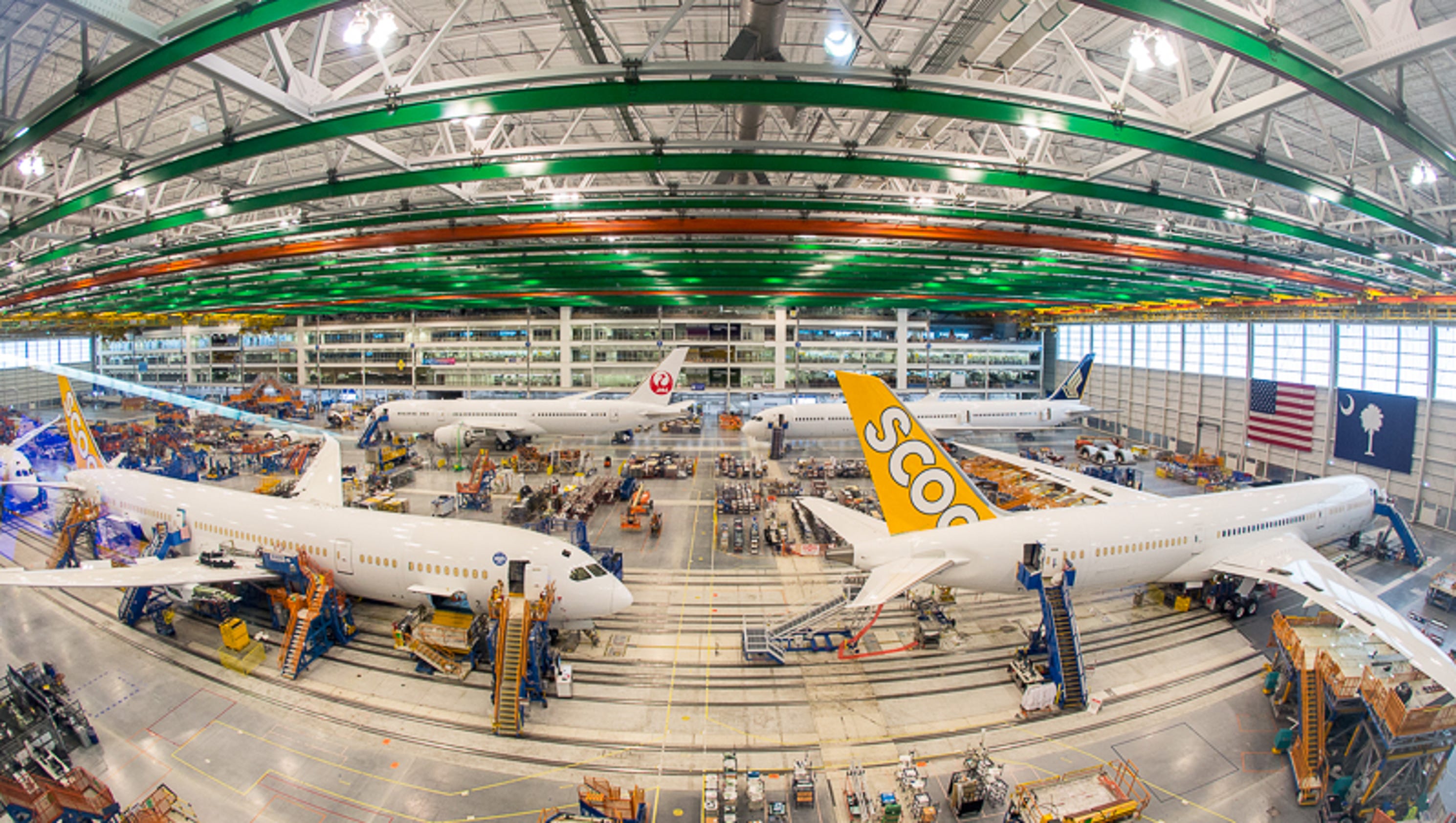 Behind the scenes at the Boeing factory in South Carolina
