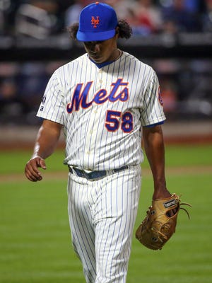 Mets relief pitcher Jenrry Mejia has appeared in seven games this season.