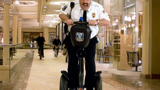 
In this image released by Sony Pictures, Kevin James is shown in the comedy, "Paul Blart: Mall Cop." 
