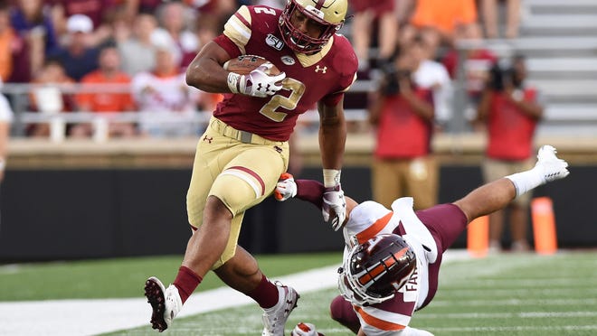 Boston College running back AJ Dillon will add depth to a backfield that’s key for Matt LaFleur’s offense.