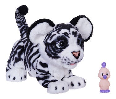 The Furreal Roarin' Ivory, The Playful Tiger from HASBRO is one of Toys R Us' top 50 toy picks for the holiday season.