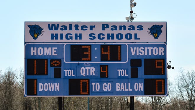 Scoreboard at Walter Panas