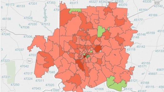 What The Recession Cost You Cincinnati Zip Code Map