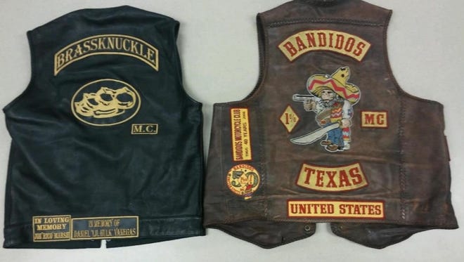 Brass Knuckle and Bandidos vests