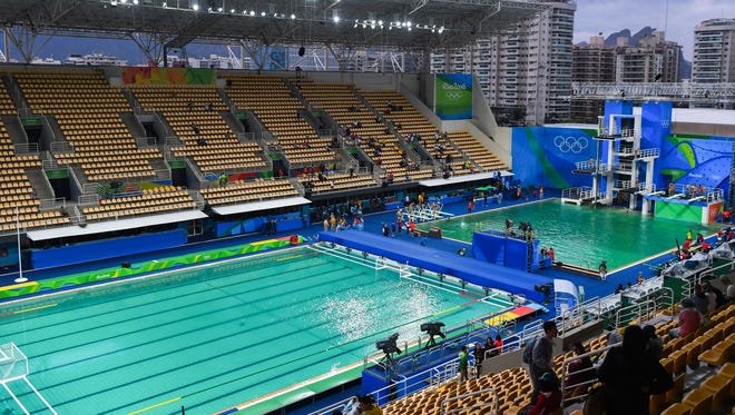 With Water Still Green Olympic Diving Practice Canceled In Rio With Water Still Green Olympic Diving Practice Canceled In Rio