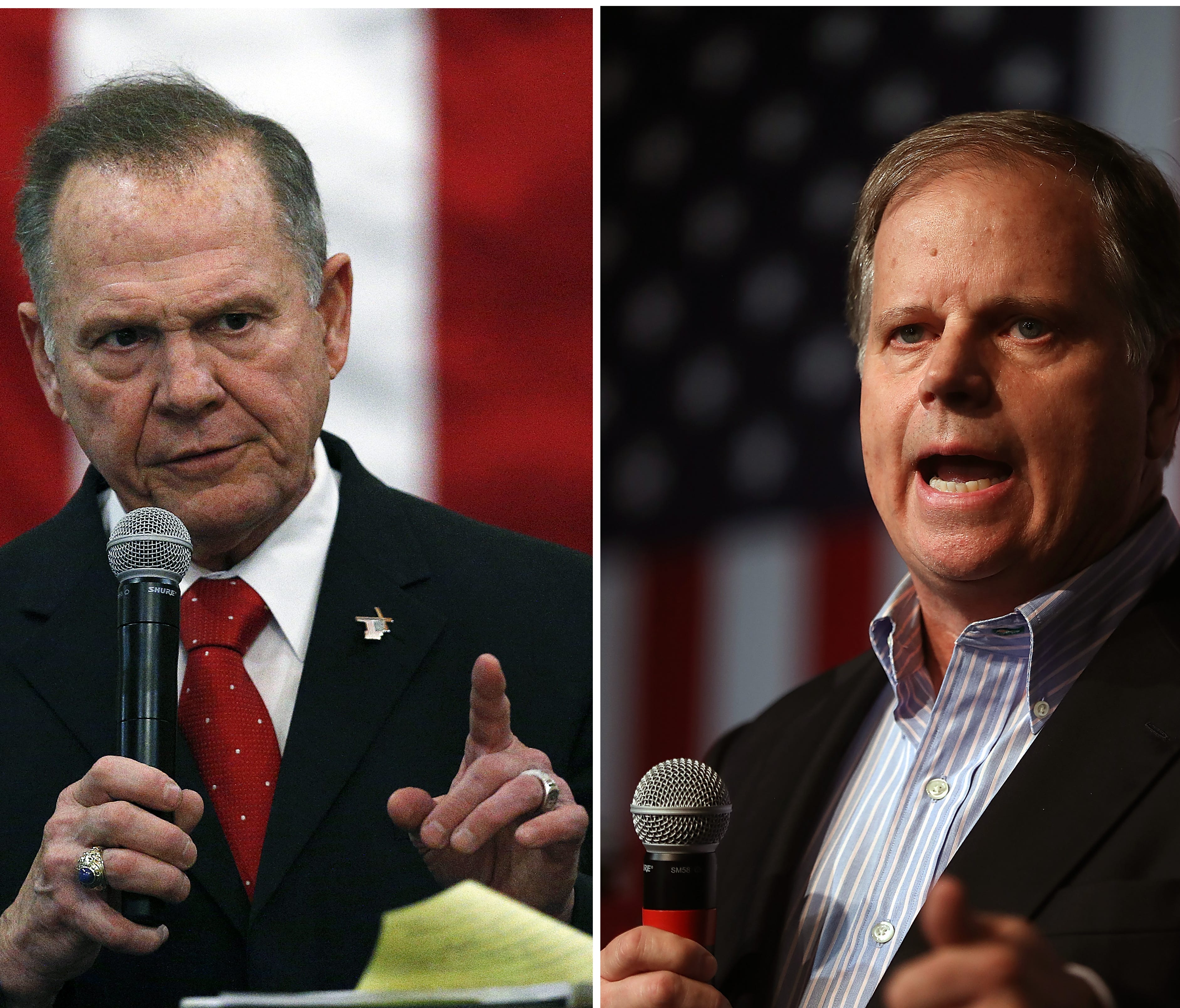 Republican Roy Moore and Democrat Doug Jones are vying for the U.S. Senate seat once held by Jeff Sessions, now attorney general in the Trump administration.