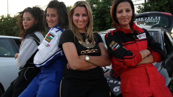 Noor Dauod, Marah Zahalka, Maysoon Jayyusi and Mona Ali — along with Betty Saadeh, not pictured — raced cars and shattered stereotypes.
