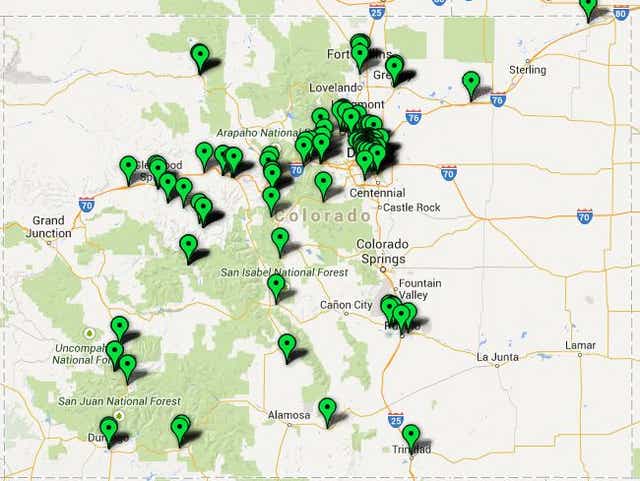 Colorado Marijuana Dispensary Map Map: Colorado Marijuana Stores