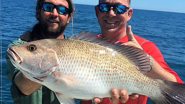 Snapper fishing on Bethel Shoals was good aboard Fins fishing charters with Capt. Rich Kluglein out of Fort Pierce City Marina.