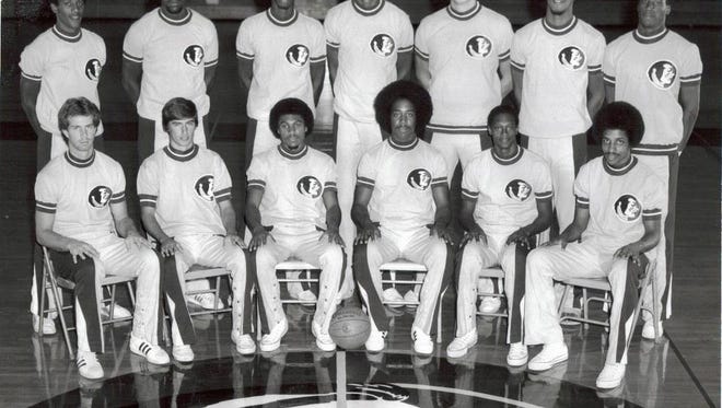 Broad Ripple's Jerry Cox (bottom row, far right) in the 1977-78 Florida State team photo