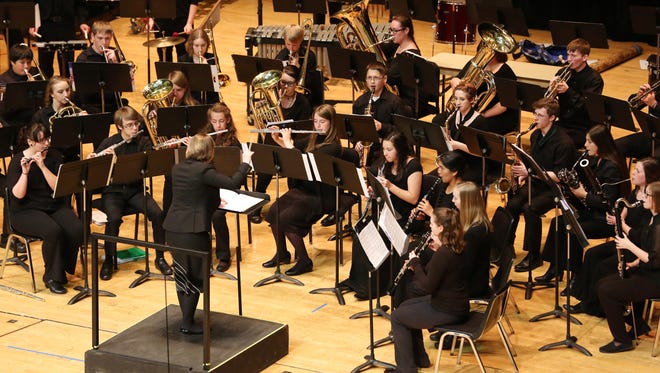 Cascade High School performs during the OSAA 4A Band/Orchestra State Championships on Wednesday, May 11, 2016, at the LaSells Stewart Center at Oregon State University in Corvallis.