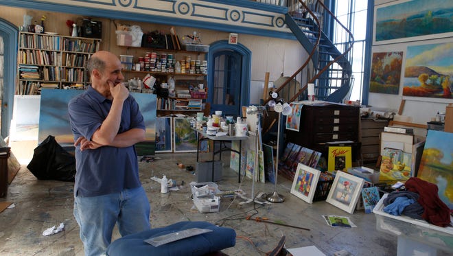 Larry D'Amico took over a former church and library on South Street in Peekskill in 1991 and converted it into a studio for him and his wife.  He recently converted the basement into three additional spaces for local artists.