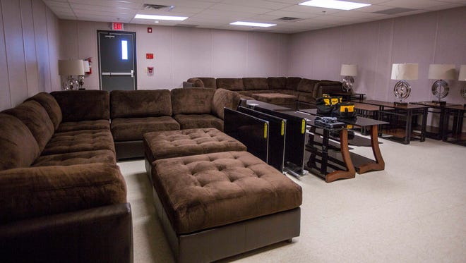 Aaron's donated furniture and technology on Oct. 19 to the Joint Intervention Program, the Farmington treatment center for those recovering from addiction.