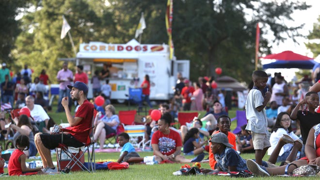 Revelers filled Tom Brown Park during a previous Independence Day celebration featuring food, entertainment and the city's annual fireworks display.