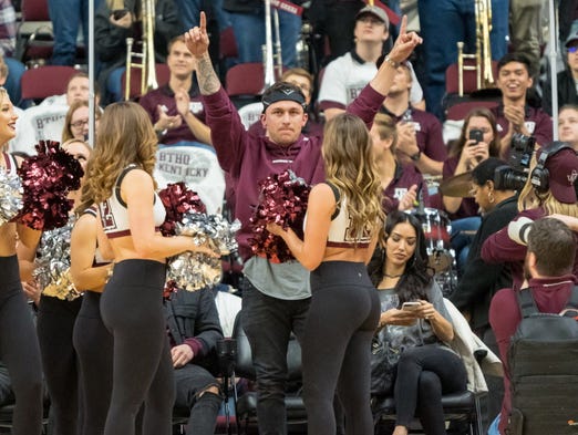 Feb. 10, 2018: Johnny Manziel greets the crowd at Reed