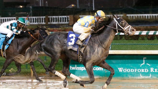Airoforce took Churchill Downs' Grade II Kentucky Jockey Club Stakes on Saturday in his debut race on dirt.