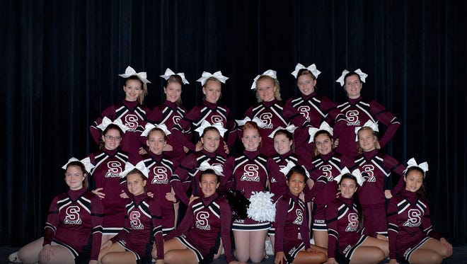 Swain County's cheerleaders.