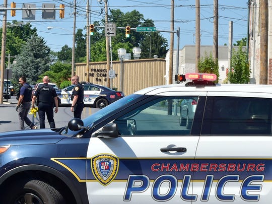 Chambersburg police  investigate a shooting in July on South Franklin Street between Burkhart Avenue and Lincoln Way West.