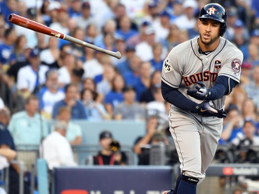 Game 2 at Dodger Stadium: Astros center fielder George