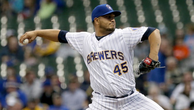 Jhoulys Chacin gives the Brewers his first quality outing of the season as he tosses six shutout innings against Miami, allowing four hits and three walks with five strikeouts along the way.