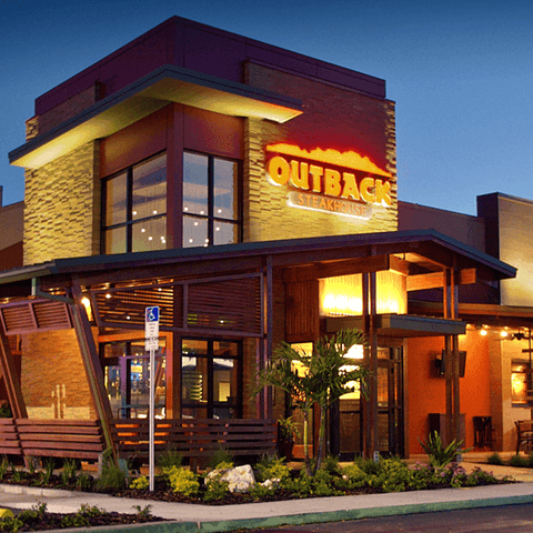 The exterior of an Outback restaurant